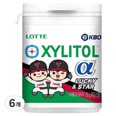 롯데자일리톨 KBO 알파 오리지날 껌 LG 트윈스, 86g, 6개