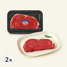 미국산 초이스 채끝 스테이크용 (냉장), 2개, 300g