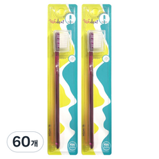 위덴 사각헤드칫솔 일자컷팅 강한 일반모 플럼, 60개, 1개입