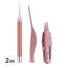 LED除耳垢鑷子耳挖 3種+收納盒組, 2組