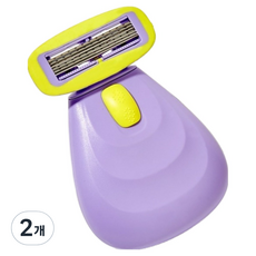 Barom Mall 女性用6層刀片除毛刀 黃色 6 x 8 cm, 2個, 1個