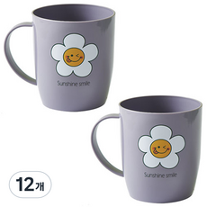 THE ZAKKA 多彩微笑牙刷杯, 12個, 紫色