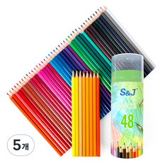 Onbey優質繪圖彩色鉛筆 17.5cm, 5個, 48 種顏色