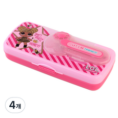 엘오엘서프라이즈 빗 거울 사출필통, 랜덤 발송, 4개