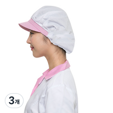 에이치케이마트 조리사 위생모자, 핑크, 3개