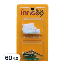 Innotime 圓頭彩色自攻螺絲 + 白色塑膠壁虎組 NIT201, 60套