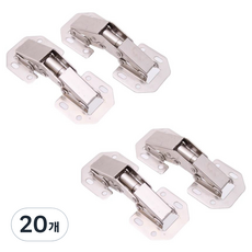 松江產業 免鑽孔 4英吋 鉸鏈 銀色, 20個