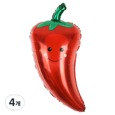 파티짱 채소 야채 호일 고추 풍선, 혼합색상, 4개