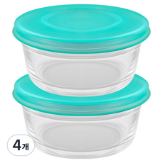 발룬피니 원터치 크리스탈 반찬통, 4개, 500ml