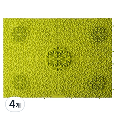 LUCY MARKET 組合式足部指壓墊 40 x 30 cm, 綠色, 4個