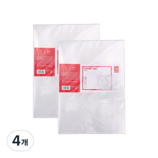 deLi 得力 PP L型文件夾 EF00112 24p, 透明, 4個