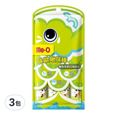 Me-O 咪歐 啾咪棒貓肉泥 4 + 1 條, 鮪魚羊奶口味, 15g, 3包
