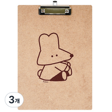 moong9 Boba木質板夾 A4, 3個, Boba