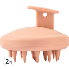 더블제이 실리콘 일체형 두피 딥클렌징 샴푸브러쉬, 핑크, 2개