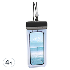 윈클로 휴대폰 터치 방수팩 22.5cm, 블랙, 4개