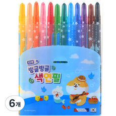 morning glory 5000 旋轉彩色鉛筆 藍色, 6個, 12色