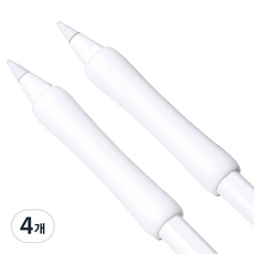 GOOSPERY Apple Pencil 相容防滑矽膠筆握筆套, 白色, 4個