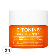 나이팅게일 C-토닝 슬리핑 마스크, 100ml, 5개