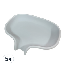 Hi Uncle 排水矽膠肥皂架, 灰色, 5個