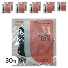 블루본 베이직 투디 마스크 소형 KF80, 1개입, 30개, 검정색