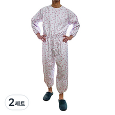 메디코 뒷지퍼 성인우주복 M, 핑크국화, 2개