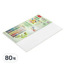 종이문화 뉴씨플레인 얇은 양면색상지 120g No 50 흰색, 80개
