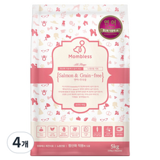 맘블레스 노령견 강아지 연어와 무곡물 소프트사료, 연어, 5kg, 4개