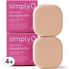 심플리오 제로웨이스트 샴푸바 두피진정용 자몽향, 100g, 4개