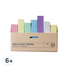 Goodie Pie 教科書 參考書 讀書筆記 索引便利貼, 700張, 6個, 粉彩