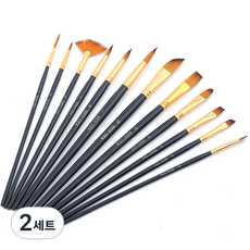 Dasababa水彩畫壓克力筆 黑色 12種組, 2組, 12種