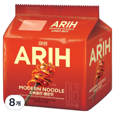아리 모던누들 김볶음면 매운맛 130g, 8개