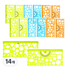 블루마토 모양자 NO.1318, 랜덤 발송, 14개