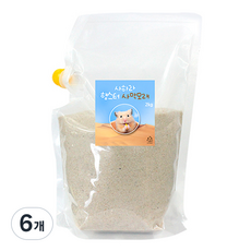 사하라 햄스터 사막모래, 2kg, 6개