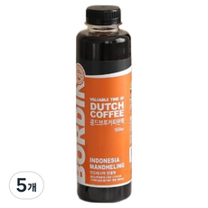 보르딘 콜드브루 더치커피 원액 만델링, 5개, 1개입, 500ml
