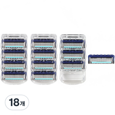 Onbiyu 吉列兼容 Premium Close 5 剃須刀刀片 Fusion Proglide, 18個, 4入