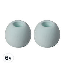 RIVER-GREEN 簡約珪藻土牙刷架 圓形, 綠色, 6個