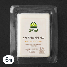 상하농원 수제 화이트 체다치즈, 100g, 1개입, 6개
