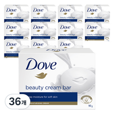 도브 뷰티 크림 바 비누, 90g, 36개입
