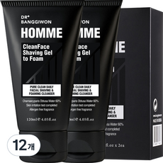 Dr. Bang Ki-Won 剃須凝膠泡沫, 120ml, 12個