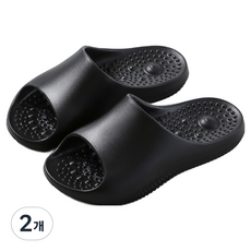 통근창고 지압 슬리퍼 260~265mm, 2개, 블랙