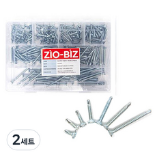 ZiO-BiZ 白色皿頭自攻螺絲 7種 210個 + 便攜盒組, 2套