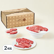 농협안심한우 1++등급 안심특선 21호 총1kg 등심200g 2p + 안심200g + 채끝200g + 갈비살200g, 2세트