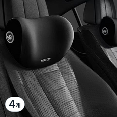 이브리영 차량용 메모리폼 목쿠션, 블랙, 4개