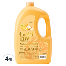 골드럽 오리지널 베이킹소다&구연산 주방세제 상큼한 오렌지향, 4개, 3.2L