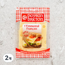 페이장브르통 에멘탈슬라이스 치즈 10매입, 160g, 1개입, 2개