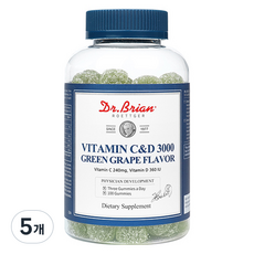 닥터브라이언 비타민C&D 3000 청포도맛 300g, 100정, 5개