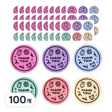 Maket Gamseong 重點標籤貼紙 謝謝, 100個, 1入