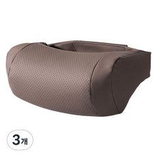 Ez2mk 심플 스타일 소프트 차량용 목쿠션 MS-320, 모카브라운, 3개