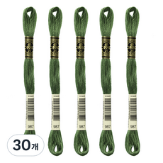 브랜드얀 DMC 자수실 25번사, 987번, 30개