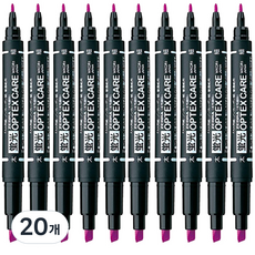 제브라 옵텍스 케어 형광펜, 퍼플, 20개